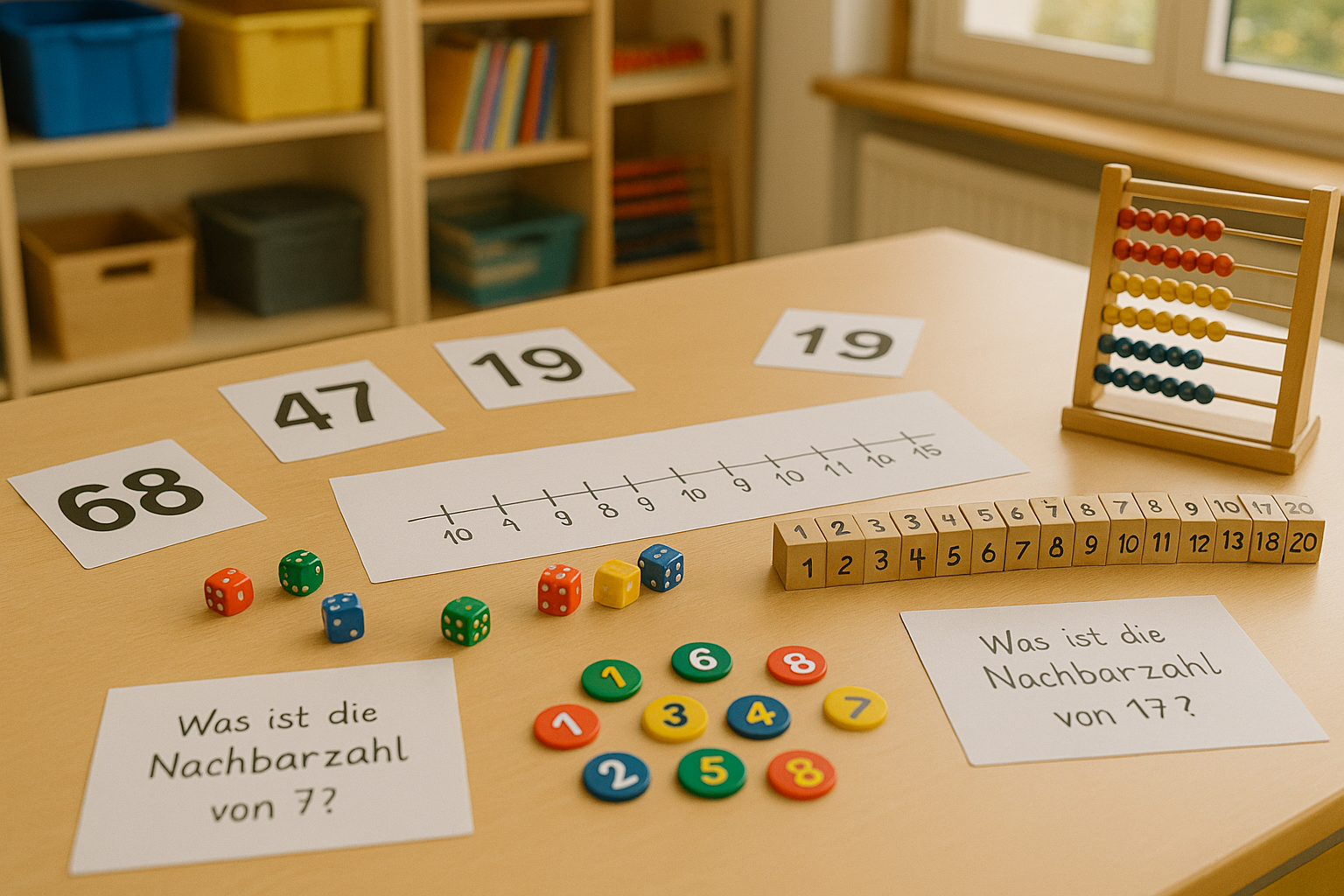 Nachbarzahlen: Materialien & Arbeitsmittel